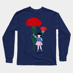 Girl with carnations II Long Sleeve T-Shirt